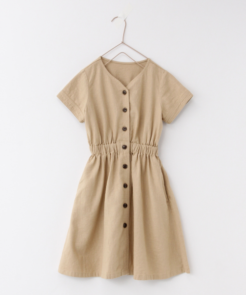 LOWRYS FARM（ローリーズファーム）の「アサコンマエボタンワンピース　840319（ワンピース・キッズ・ベージュ/ブラウン/アイボリー・120/130/140）」の11枚目の写真