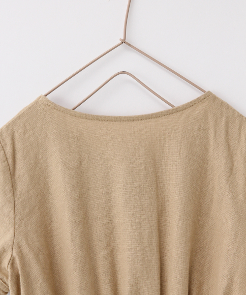 LOWRYS FARM（ローリーズファーム）の「アサコンマエボタンワンピース　840319（ワンピース・キッズ・ベージュ/ブラウン/アイボリー・120/130/140）」の8枚目の写真