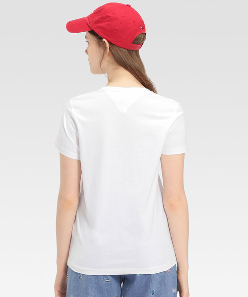 tommy jeans(トミー ジーンズ)の「ワンポイント ベーシック クルーネック Tシャツ(Tシャツ/カットソー・レディース・ホワイト/ブラック/ネイビー・SMALL/MEDIUM/X-SMALL)」の6枚目の写真
