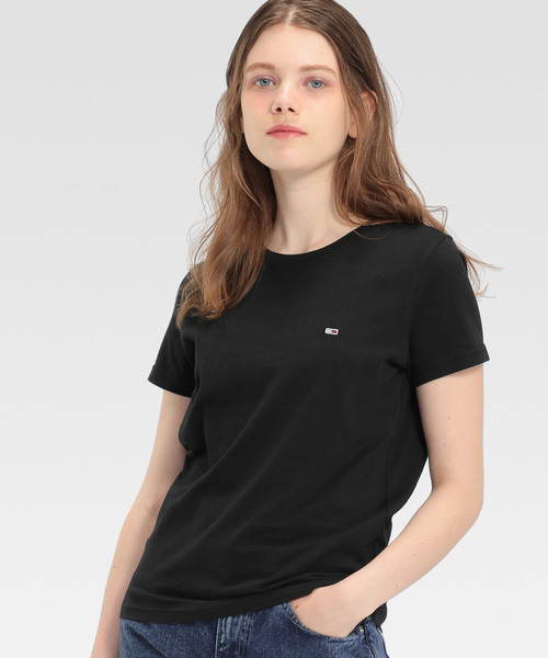 tommy jeans(トミー ジーンズ)の「ワンポイント ベーシック クルーネック Tシャツ(Tシャツ/カットソー・レディース・ホワイト/ブラック/ネイビー・SMALL/MEDIUM/X-SMALL)」の12枚目の写真