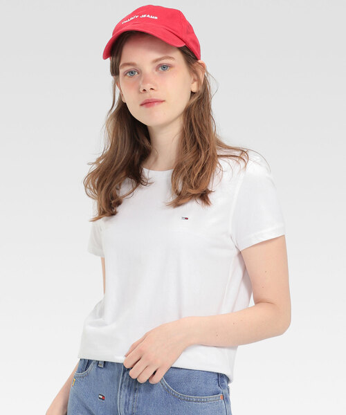 tommy jeans(トミー ジーンズ)の「ワンポイント ベーシック クルーネック Tシャツ(Tシャツ/カットソー・レディース・ホワイト/ブラック/ネイビー・SMALL/MEDIUM/X-SMALL)」の13枚目の写真