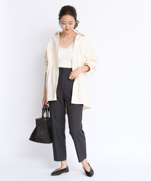 DouDou（ドゥドゥ）の「コールテンビッグジャケット（ブルゾン・レディース・オフホワイト/グレイッシュベージュ/グリーン・FREE）」の11枚目の写真