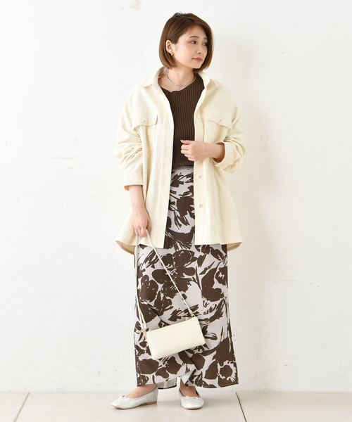 DouDou（ドゥドゥ）の「コールテンビッグジャケット（ブルゾン・レディース・オフホワイト/グレイッシュベージュ/グリーン・FREE）」の18枚目の写真