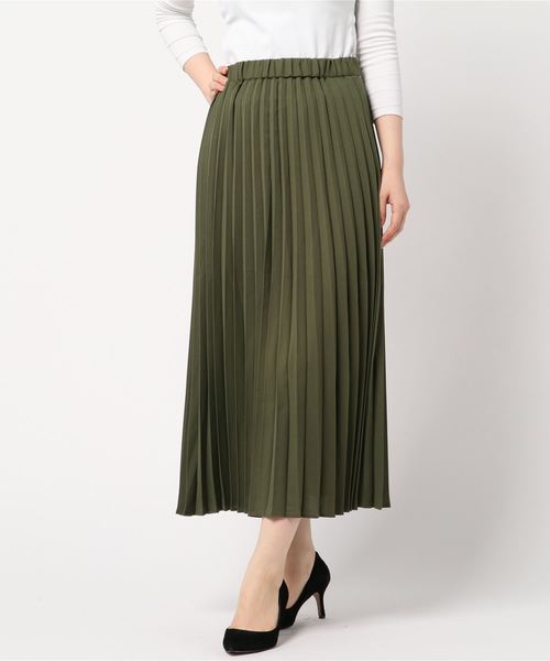 STYLEBLOCK(スタイルブロック)の「ジョーゼットプリーツスカート(スカート・レディース・ブラック/ベージュ/グレー/カーキ/ブルー/テラコッタ・M)」の5枚目の写真