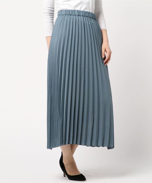 STYLEBLOCK(スタイルブロック)の「ジョーゼットプリーツスカート(スカート・レディース・ブラック/ベージュ/グレー/カーキ/ブルー/テラコッタ・M)」の6枚目の写真