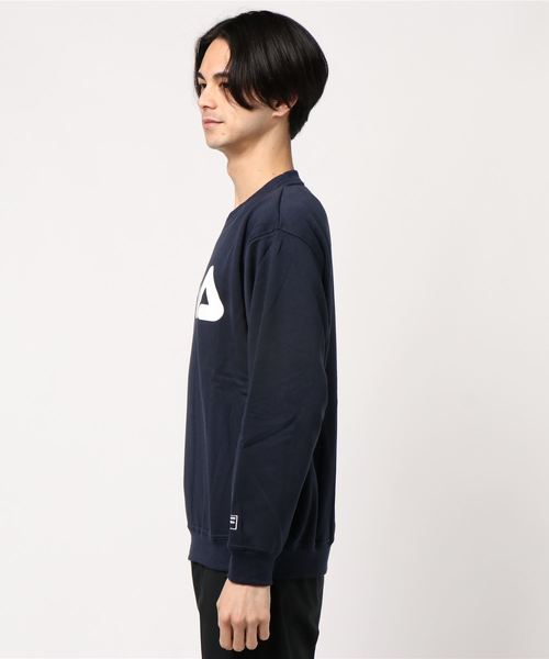 FILA(フィラ)の「FILA/フィラ BIGロゴ プリント 長袖 トレーナー スウェット 裏起毛(スウェット・メンズ・ホワイト/ブラック/ネイビー/杢グレー/グレー系その他/レッド/グリーン系その他・LL/M/L/3L/4L/5L)」の8枚目の写真