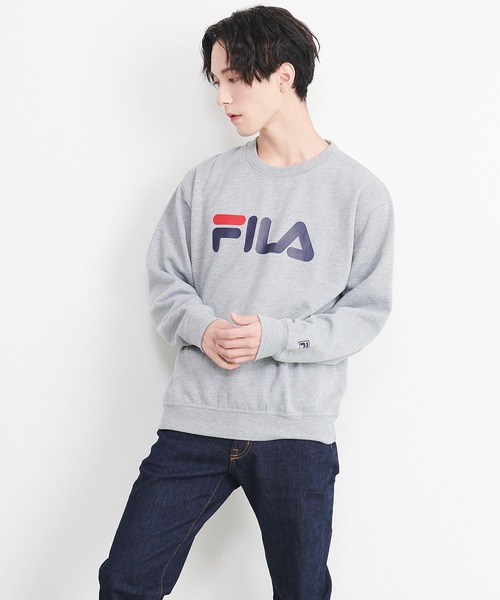 FILA(フィラ)の「FILA/フィラ BIGロゴ プリント 長袖 トレーナー スウェット 裏起毛(スウェット・メンズ・ホワイト/ブラック/ネイビー/杢グレー/グレー系その他/レッド/グリーン系その他・LL/M/L/3L/4L/5L)」の19枚目の写真