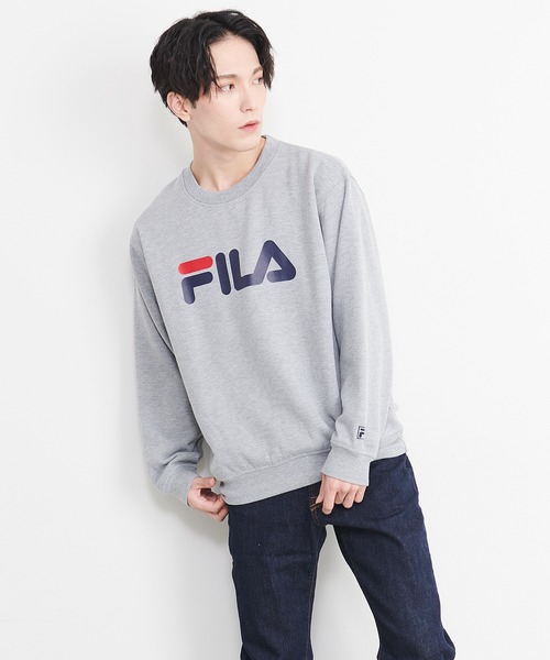 FILA(フィラ)の「FILA/フィラ BIGロゴ プリント 長袖 トレーナー スウェット 裏起毛(スウェット・メンズ・ホワイト/ブラック/ネイビー/杢グレー/グレー系その他/レッド/グリーン系その他・LL/M/L/3L/4L/5L)」の20枚目の写真