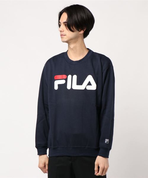 FILA(フィラ)の「FILA/フィラ BIGロゴ プリント 長袖 トレーナー スウェット 裏起毛(スウェット・メンズ・ホワイト/ブラック/ネイビー/杢グレー/グレー系その他/レッド/グリーン系その他・LL/M/L/3L/4L/5L)」の13枚目の写真