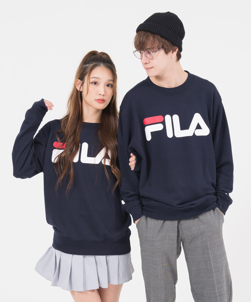FILA(フィラ)の「FILA/フィラ BIGロゴ プリント 長袖 トレーナー スウェット 裏起毛(スウェット・メンズ・ホワイト/ブラック/ネイビー/杢グレー/グレー系その他/レッド/グリーン系その他・LL/M/L/3L/4L/5L)」の16枚目の写真