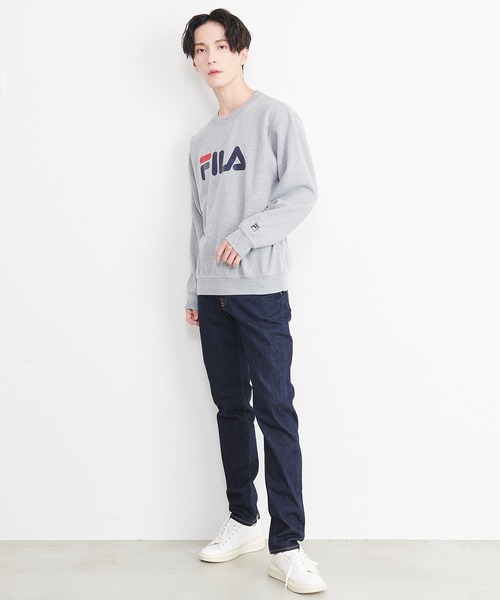 FILA(フィラ)の「FILA/フィラ BIGロゴ プリント 長袖 トレーナー スウェット 裏起毛(スウェット・メンズ・ホワイト/ブラック/ネイビー/杢グレー/グレー系その他/レッド/グリーン系その他・LL/M/L/3L/4L/5L)」の22枚目の写真
