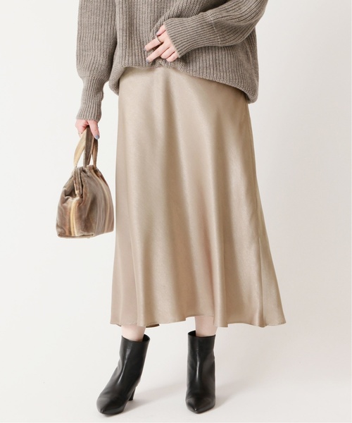 journal standard L'essage（ジャーナルスタンダードレサージュ）の「フレアマキシスカート◆（スカート・レディース・ベージュ/ネイビー/ブラウン系その他・38/36）」の2枚目の写真