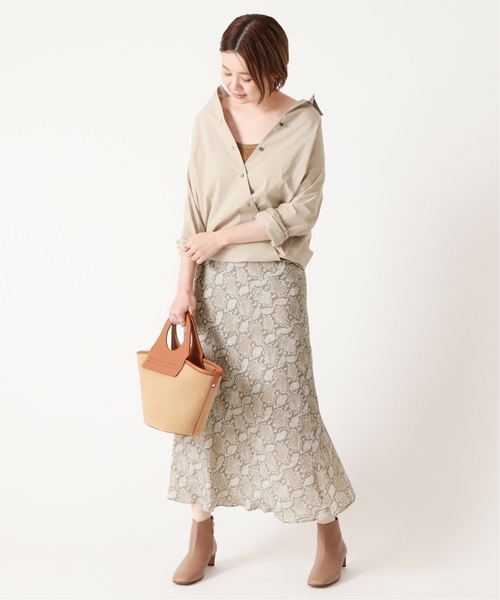 journal standard L'essage（ジャーナルスタンダードレサージュ）の「フレアマキシスカート◆（スカート・レディース・ベージュ/ネイビー/ブラウン系その他・38/36）」の7枚目の写真