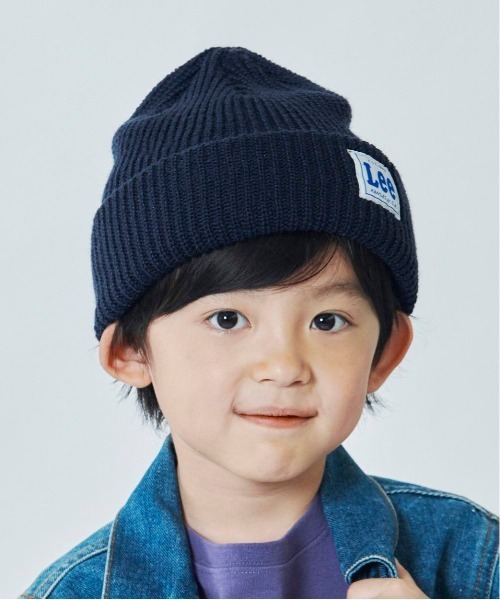 Lee（リー）の「【Lee】KIDS WATCH CAP ACRYLIC / 【リー】キッズ　ワッチ　キャップ　アクリル　オーバーライド（ニットキャップ/ビーニー・キッズ・ネイビー/ワイン/ブラック/イエロー/ピンク/ホワイト/ベージュ/レッド/グレー/オレンジ/モスグリーン・FREE）」の6枚目の写真