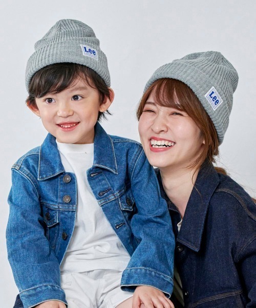 Lee（リー）の「【Lee】KIDS WATCH CAP ACRYLIC / 【リー】キッズ　ワッチ　キャップ　アクリル　オーバーライド（ニットキャップ/ビーニー・キッズ・ネイビー/ワイン/ブラック/イエロー/ピンク/ホワイト/ベージュ/レッド/グレー/オレンジ/モスグリーン・FREE）」の3枚目の写真