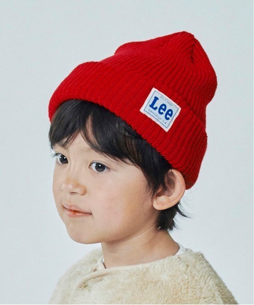 Lee（リー）の「【Lee】KIDS WATCH CAP ACRYLIC / 【リー】キッズ　ワッチ　キャップ　アクリル　オーバーライド（ニットキャップ/ビーニー・キッズ・ネイビー/ワイン/ブラック/イエロー/ピンク/ホワイト/ベージュ/レッド/グレー/オレンジ/モスグリーン・FREE）」の9枚目の写真