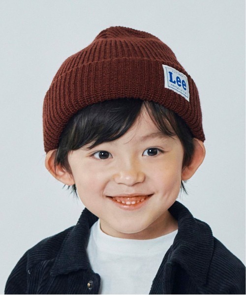 Lee（リー）の「【Lee】KIDS WATCH CAP ACRYLIC / 【リー】キッズ　ワッチ　キャップ　アクリル　オーバーライド（ニットキャップ/ビーニー・キッズ・ネイビー/ワイン/ブラック/イエロー/ピンク/ホワイト/ベージュ/レッド/グレー/オレンジ/モスグリーン・FREE）」の10枚目の写真