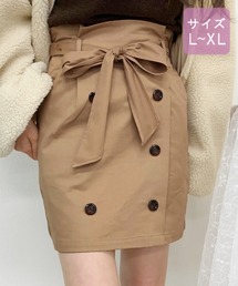 【大きいサイズ】ミニトレンチスカート【ZOZOTOWN限定アイテム】