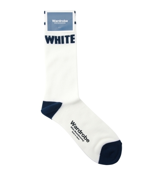 Ray BEAMS（レイビームス）の「●White Mountaineering / WHITEロゴ ソックス（ソックス/靴下・レディース・ホワイト/ネイビー・ONE SIZE）」の10枚目の写真