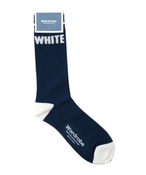Ray BEAMS（レイビームス）の「●White Mountaineering / WHITEロゴ ソックス（ソックス/靴下・レディース・ホワイト/ネイビー・ONE SIZE）」の11枚目の写真