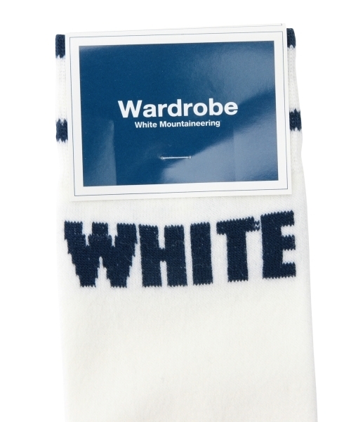 Ray BEAMS（レイビームス）の「●White Mountaineering / WHITEロゴ ソックス（ソックス/靴下・レディース・ホワイト/ネイビー・ONE SIZE）」の12枚目の写真