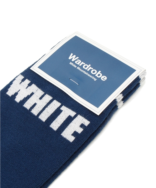 Ray BEAMS（レイビームス）の「●White Mountaineering / WHITEロゴ ソックス（ソックス/靴下・レディース・ホワイト/ネイビー・ONE SIZE）」の3枚目の写真
