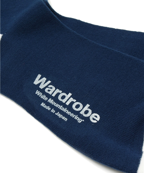 Ray BEAMS（レイビームス）の「●White Mountaineering / WHITEロゴ ソックス（ソックス/靴下・レディース・ホワイト/ネイビー・ONE SIZE）」の5枚目の写真