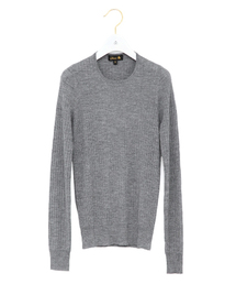 新品　Drawer ドゥロワー カシミヤシルク　リブ　18G クルー ニット 1 Drawer｜18G カシミヤシルクリブクルーネックニット | Rakuten Fashion