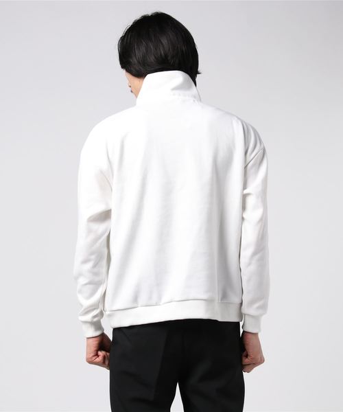 WEGO（ウィゴー）の「WEGO/ローズ刺繍ハーフジップビッグシルエットプルオーバー（スウェット・メンズ・ホワイト/ブラック・MEDIUM/LARGE）」の18枚目の写真