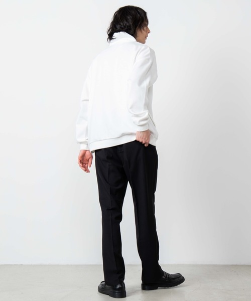 WEGO（ウィゴー）の「WEGO/ローズ刺繍ハーフジップビッグシルエットプルオーバー（スウェット・メンズ・ホワイト/ブラック・MEDIUM/LARGE）」の4枚目の写真