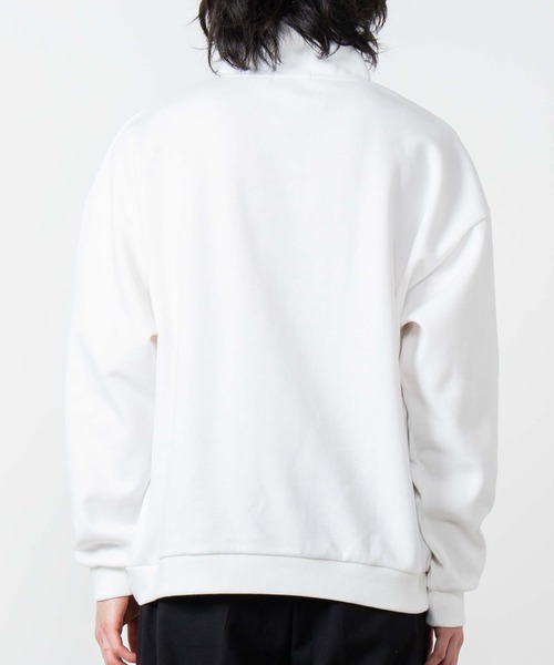 WEGO（ウィゴー）の「WEGO/ローズ刺繍ハーフジップビッグシルエットプルオーバー（スウェット・メンズ・ホワイト/ブラック・MEDIUM/LARGE）」の16枚目の写真