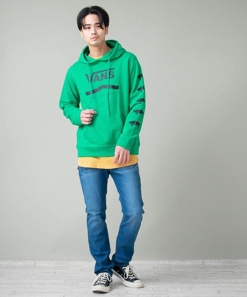 【VANS】ロゴ プルオーバーパーカー グリーン / 送料無料 セール】VANS/ヴァンズ Primary Color Pull Hoodie ロゴプリント