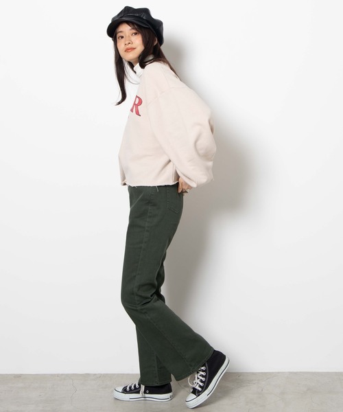 WEGO（ウィゴー）の「WEGO/カラーフレアパンツ（スラックス・レディース・ブラック/グリーン・FREE）」の9枚目の写真