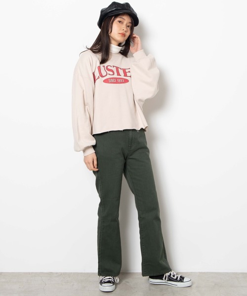 WEGO（ウィゴー）の「WEGO/カラーフレアパンツ（スラックス・レディース・ブラック/グリーン・FREE）」の3枚目の写真