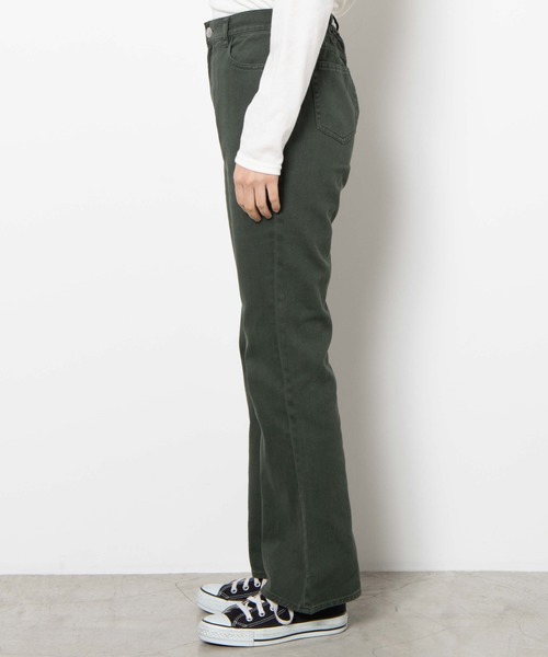 WEGO（ウィゴー）の「WEGO/カラーフレアパンツ（スラックス・レディース・ブラック/グリーン・FREE）」の7枚目の写真