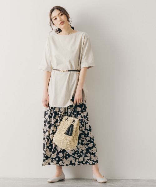 GLOBAL WORK（グローバルワーク）の「サラサラサテン柄フレアワイドパンツ/875179（その他パンツ・レディース・ネイビー/ブラウン/グレー系その他・MEDIUM/LARGE）」の5枚目の写真