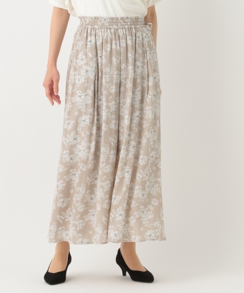 GLOBAL WORK（グローバルワーク）の「サラサラサテン柄フレアワイドパンツ/875179（その他パンツ・レディース・ネイビー/ブラウン/グレー系その他・MEDIUM/LARGE）」の6枚目の写真