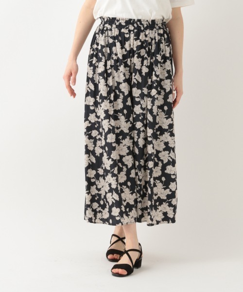 GLOBAL WORK（グローバルワーク）の「サラサラサテン柄フレアワイドパンツ/875179（その他パンツ・レディース・ネイビー/ブラウン/グレー系その他・MEDIUM/LARGE）」の7枚目の写真