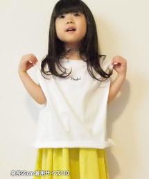 coen | 【coen キッズ / ジュニア】チビロゴ刺繍フレンチスリーブTシャツ(Tシャツ/カットソー)