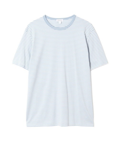 SUNSPEL(サンスペル)の「SUNSPEL / MEN’S Q82 STRIPE(Tシャツ/カットソー・メンズ・ライトブルー/ワインレッド・SMALL/MEDIUM/LARGE)」の2枚目の写真