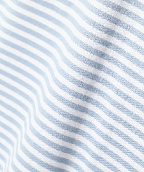 SUNSPEL(サンスペル)の「SUNSPEL / MEN’S Q82 STRIPE(Tシャツ/カットソー・メンズ・ライトブルー/ワインレッド・SMALL/MEDIUM/LARGE)」の3枚目の写真