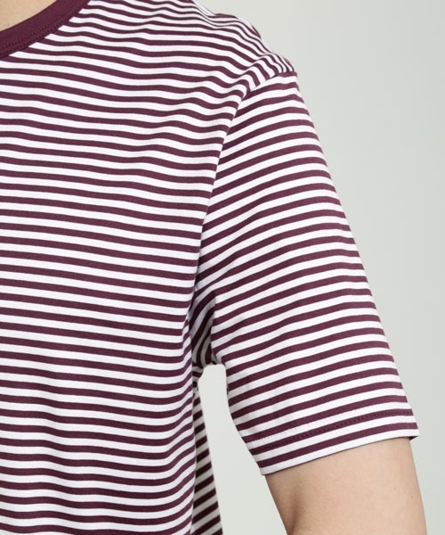 SUNSPEL(サンスペル)の「SUNSPEL / MEN’S Q82 STRIPE(Tシャツ/カットソー・メンズ・ライトブルー/ワインレッド・SMALL/MEDIUM/LARGE)」の9枚目の写真