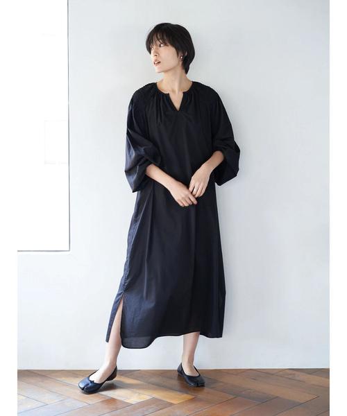 AMERICAN HOLIC（アメリカンホリック）の「スキッパーショルダーギャザーワンピース（ワンピース・レディース・ドット/ブラック/ストライプ・FREE）」の22枚目の写真