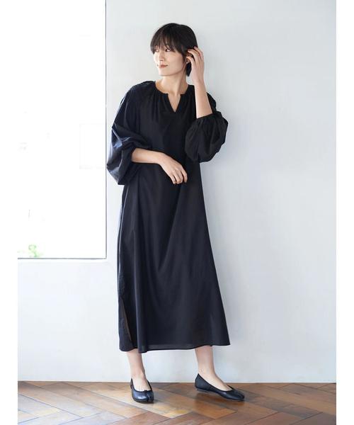 AMERICAN HOLIC（アメリカンホリック）の「スキッパーショルダーギャザーワンピース（ワンピース・レディース・ドット/ブラック/ストライプ・FREE）」の21枚目の写真