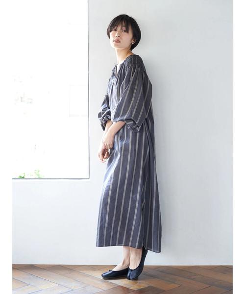 AMERICAN HOLIC（アメリカンホリック）の「スキッパーショルダーギャザーワンピース（ワンピース・レディース・ドット/ブラック/ストライプ・FREE）」の17枚目の写真