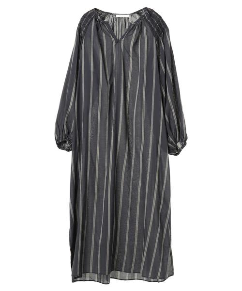 AMERICAN HOLIC（アメリカンホリック）の「スキッパーショルダーギャザーワンピース（ワンピース・レディース・ドット/ブラック/ストライプ・FREE）」の10枚目の写真