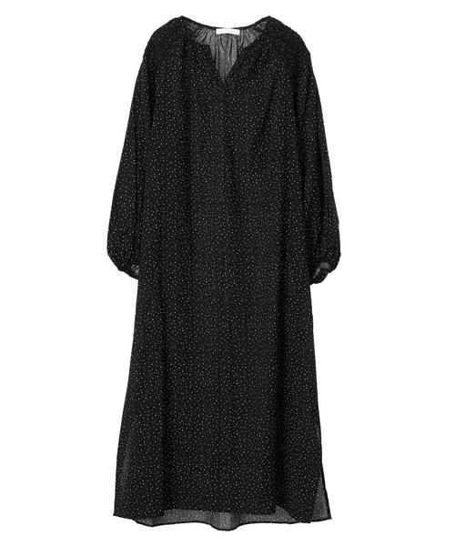 AMERICAN HOLIC（アメリカンホリック）の「スキッパーショルダーギャザーワンピース（ワンピース・レディース・ドット/ブラック/ストライプ・FREE）」の9枚目の写真