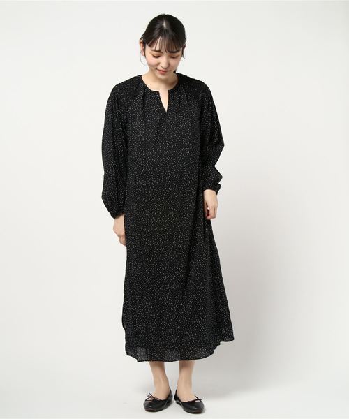 AMERICAN HOLIC（アメリカンホリック）の「スキッパーショルダーギャザーワンピース（ワンピース・レディース・ドット/ブラック/ストライプ・FREE）」の8枚目の写真