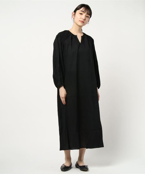 AMERICAN HOLIC（アメリカンホリック）の「スキッパーショルダーギャザーワンピース（ワンピース・レディース・ドット/ブラック/ストライプ・FREE）」の6枚目の写真