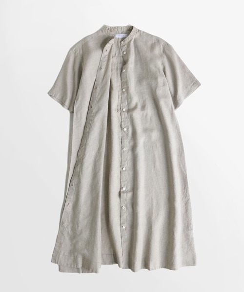 SETTO（セット）の「VILLA SHIRT：リネン半袖シャツワンピース（シャツ 